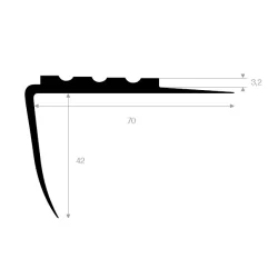 Gelænderliste 30mm Sort