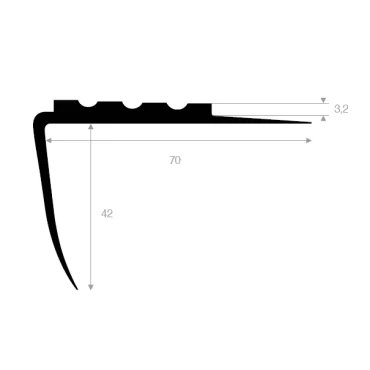 Gelænderliste 30mm Sort