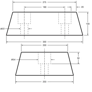 Gummibuffer 330x250x100mm for læsserampe