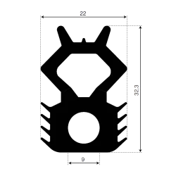 Lift/Port Profil Sort