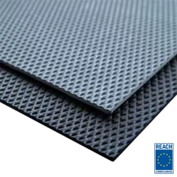 3mm Diamant gummimåtte 1500mm