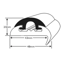 Aluminium 605 50mm Komplet