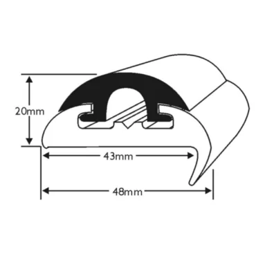 Aluminium 605 50mm Komplet