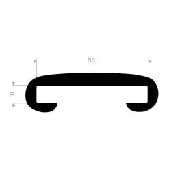 Gelænderliste 30mm Sort