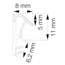 Primo 5792 Grå - 6m Pakke