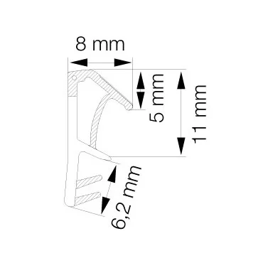 Primo 5792 Grå - 6m Pakke