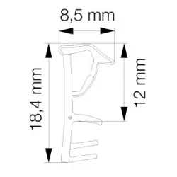 Primo 5792 Grå - 6m Pakke