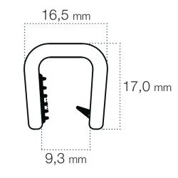 Kantliste Hvid 2,5-3mm PVC