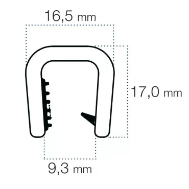 Kantliste Hvid 2,5-3mm PVC