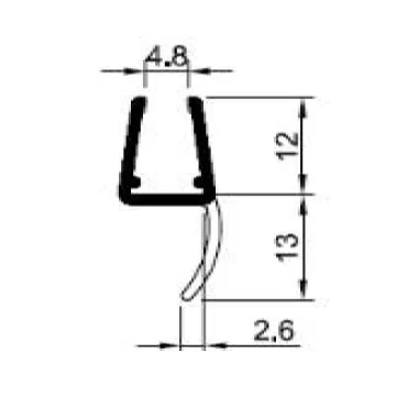 Showerprofile 330 13mm with top sealing