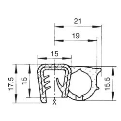 Edge Trim 5-9mm w. sideseal