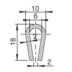 U-Profile 6mm Rounded