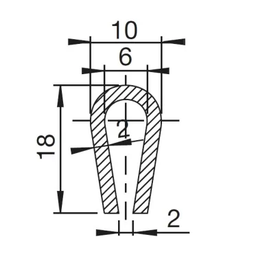 U-Profile 6mm Rounded