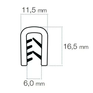 Edge Trim Grey 3-5mm PVC