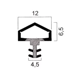 Sealing Profile Swedoor White - Per Meter