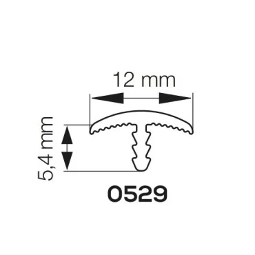 Table front strip for 12 mm plate