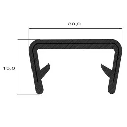 Edge Trim 20-23mm Black