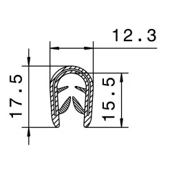 Edge Trim 4-6mm Black