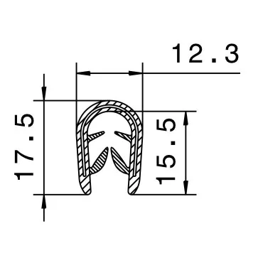 Edge Trim 4-6mm Black