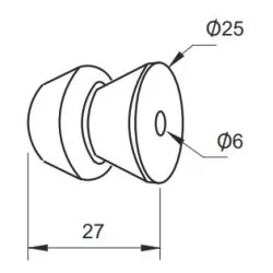 Door retainer male part