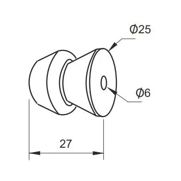 Door retainer male part