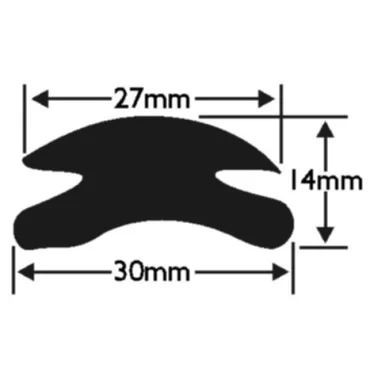 PVC74 Filler profile Black