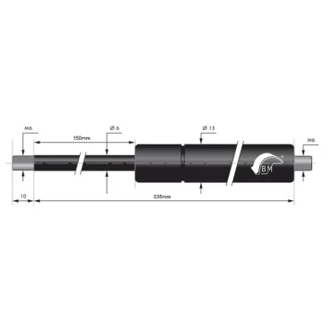 Gasspring 150mm 6/15mm