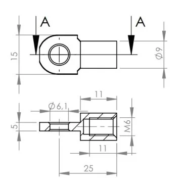 Eye Ø6,1mm Steel