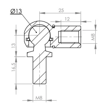Balljoint complete Ø13mm Steel