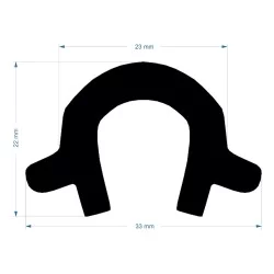 Insert Profile PVC1062 Black