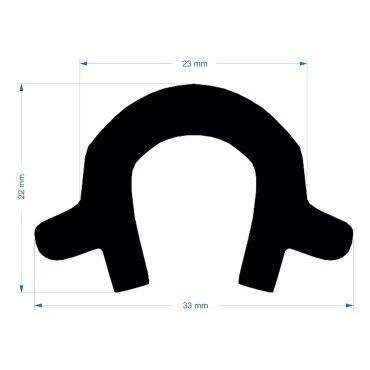 Insert Profile PVC1062 Black