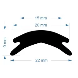 PVC114 Filler profile Black