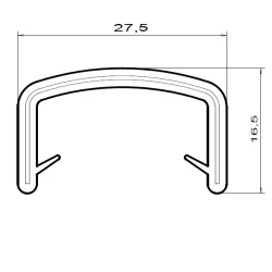Edge Trim 17-20mm Black
