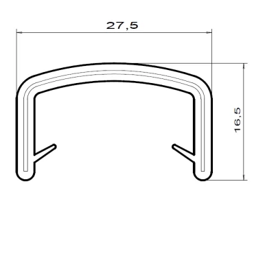 Edge Trim 17-20mm Black