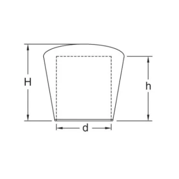 30x30mm Endeprop firkantet