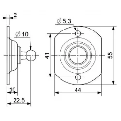 Ball bracket Ø10mm