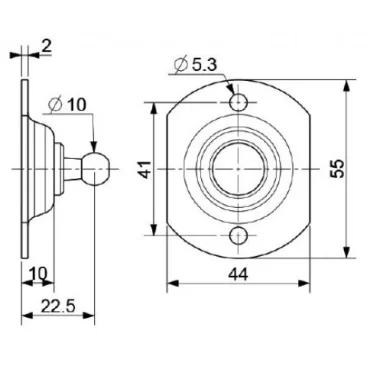 Ball bracket Ø10mm