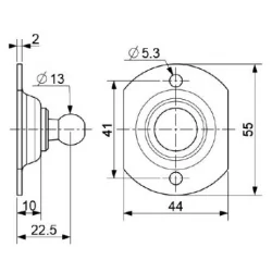 Ball bracket Ø13mm
