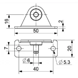 Angled bracket ø6mm