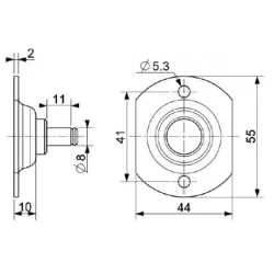 Bracket Ø8mm