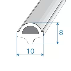 Filler Profile 10mm Chrome