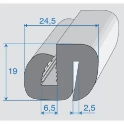 G6-7/P2-3mm S-Type Window Profile
