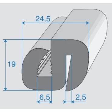 G6-7/P2-3mm S-Type Window Profile