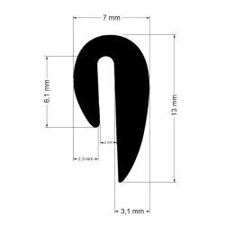 U-Profile 1.5mm rounded