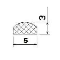 12x6mm Halvrund