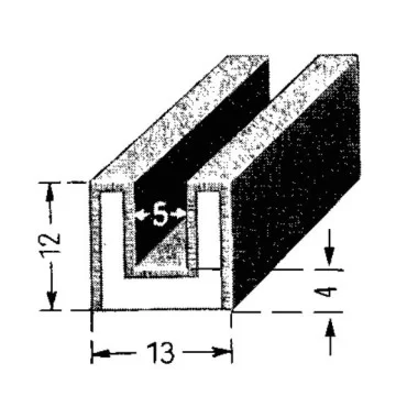 Kanalliste 5mm m.felt
