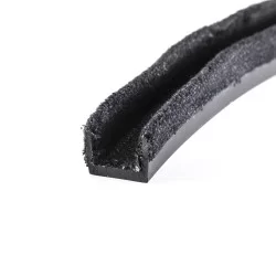 Flocked 6mm u-profile w.felt