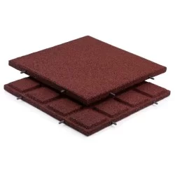 Rubber Tiles Red 30mm 500x500mm
