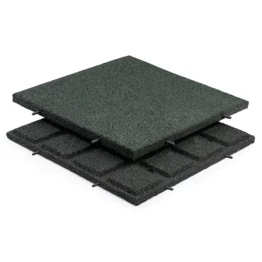Rubber Tiles Grøn 30mm 500x500mm