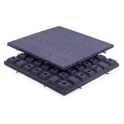 Rubber Tiles Grey 40mm 500x500mm